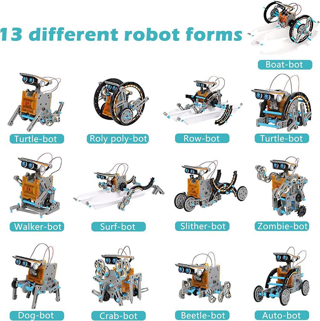 13-in-1 Solar-Powered Lunar Exploration Science Robot Model Kit