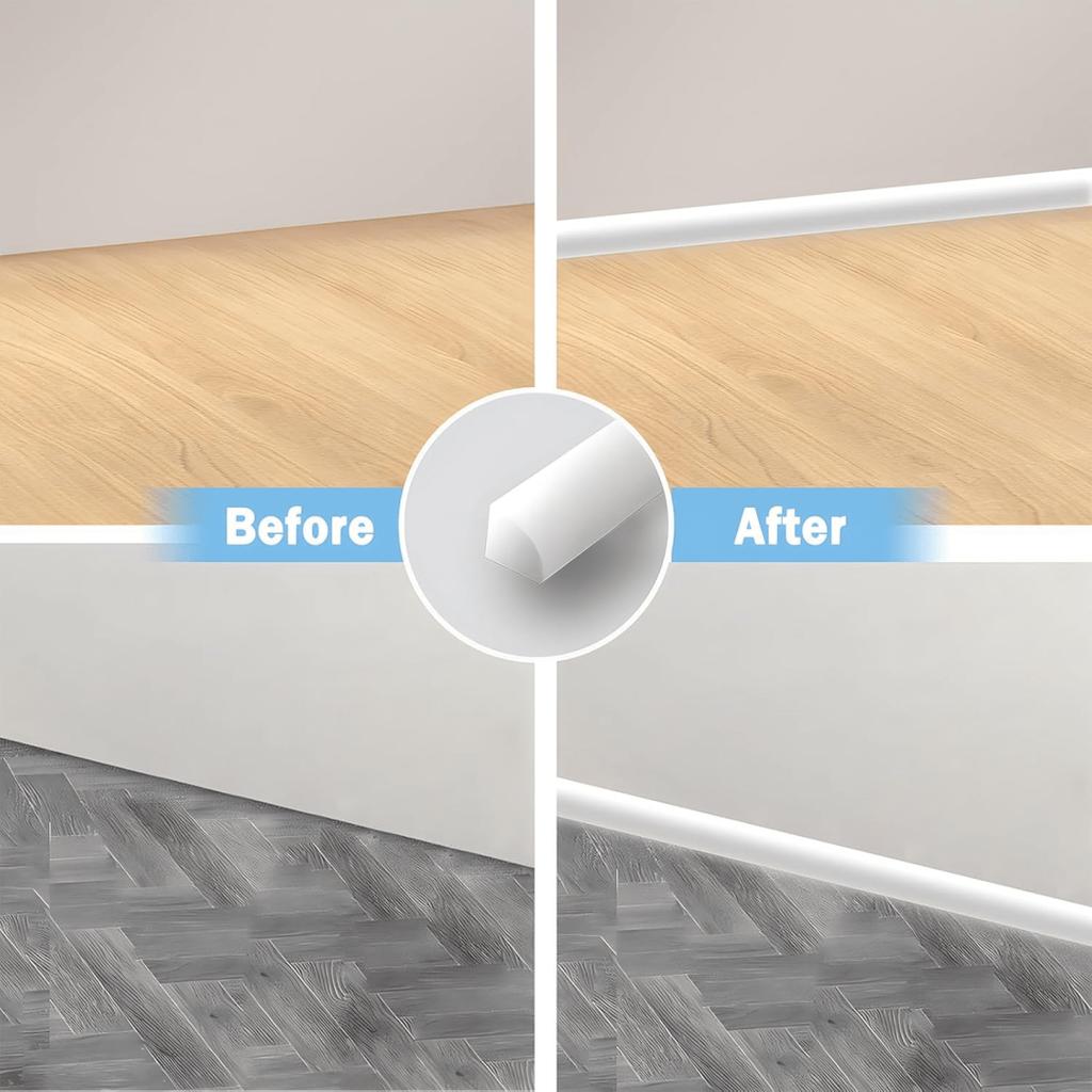 1PC 1/3meters Self-adhesive Bathroom Water Stopper Scalloped Corner Line Countertop, Wall, Ceiling Edge Decorative Strips