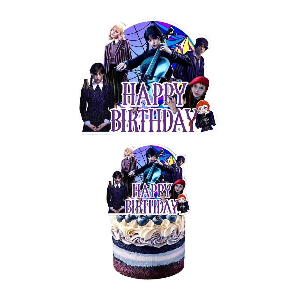 Birthday Theme Party Decoration Banner Pull Flag Cake Flag Balloon- Set