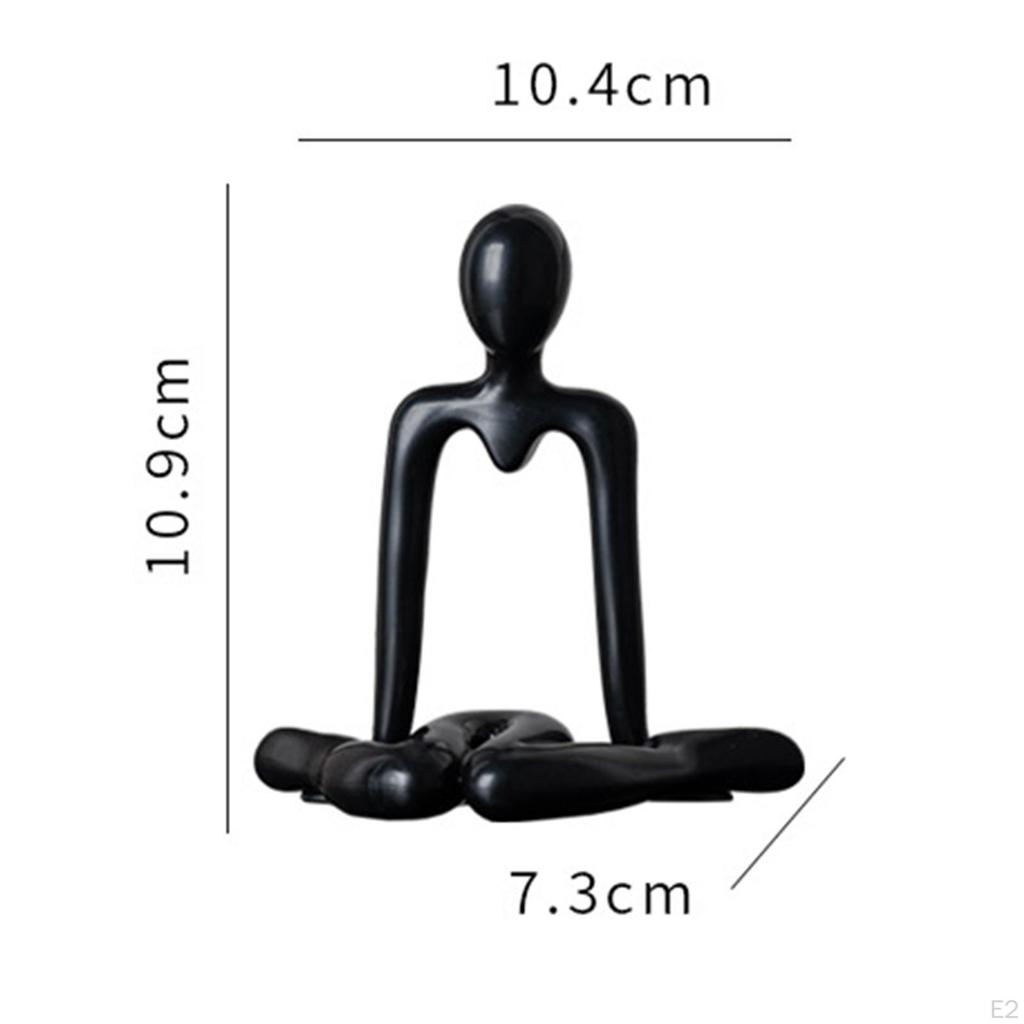 Chinese Feng Shui Koi Thinker Statue Abstract Fish Sculpture Decorative Figurine for Entryway Office