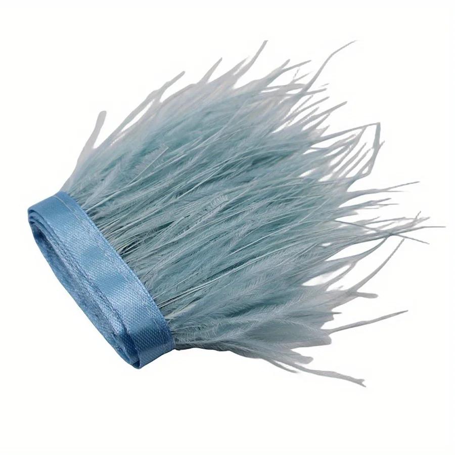 1/10M Natural Plume Black Ostrich Feathers Trim Crafts DIY Feather Ribbon Jewelry Making Wedding Party Christmas Decor 8-10cm