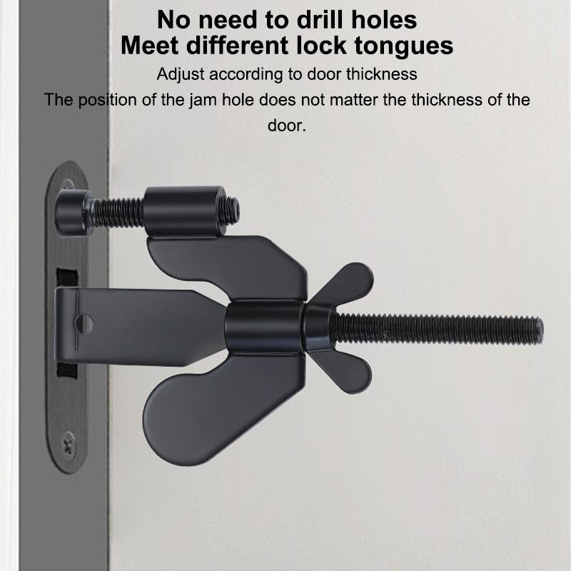 Portable Door Lock Privacy Extra Security Lock Anti Theft Travel Inside Door Locker For Traveling Home Bedroom Apartmen