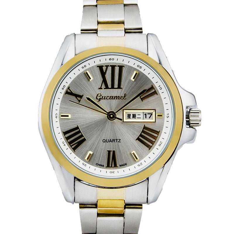GUCAMEL New Steel Belt Women's Watch Fashion Casual Women's Quartz Watch Calendar Quartz Women's Watch