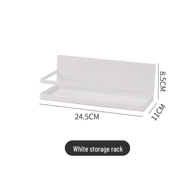 Magnetic Refrigerator Rack & Holder for Paper Towels, Seasoning Bottles, Cling Film, and Rags.