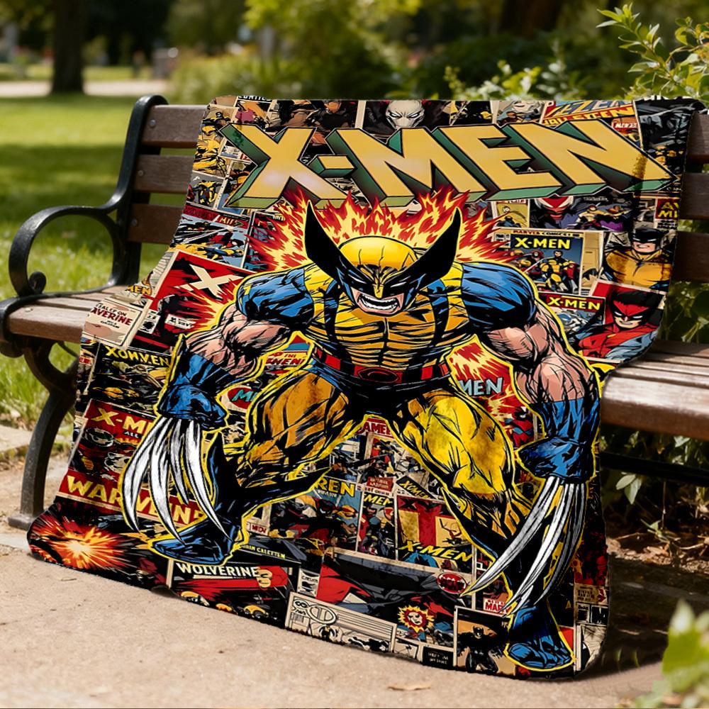 1pc X Men Outdoor Flannel Throw Blanket Soft, Lightweight & Warm for Sofa, Office