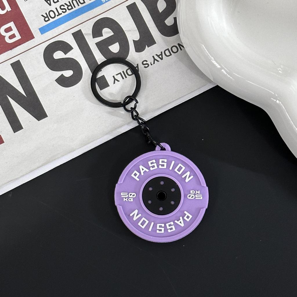 Fitness Series Gummi-Schlüsselanhänger: Hantel- & Kurzhantel-Anhänger für Geschenke