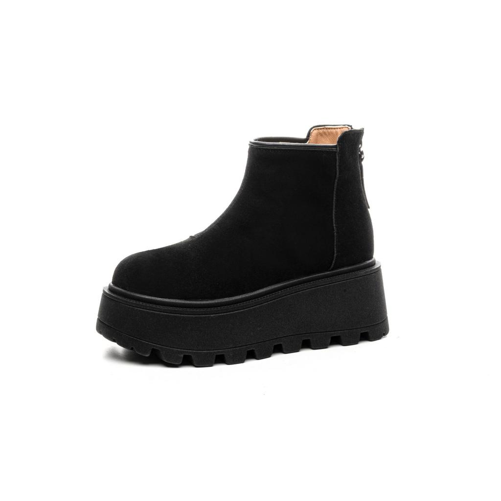 2025 New Casual Short Boots Women's Martin Boots Non-slip Heightened Thick-soled Snow Boots Children's Autumn and Winter Women's Shoes 9079