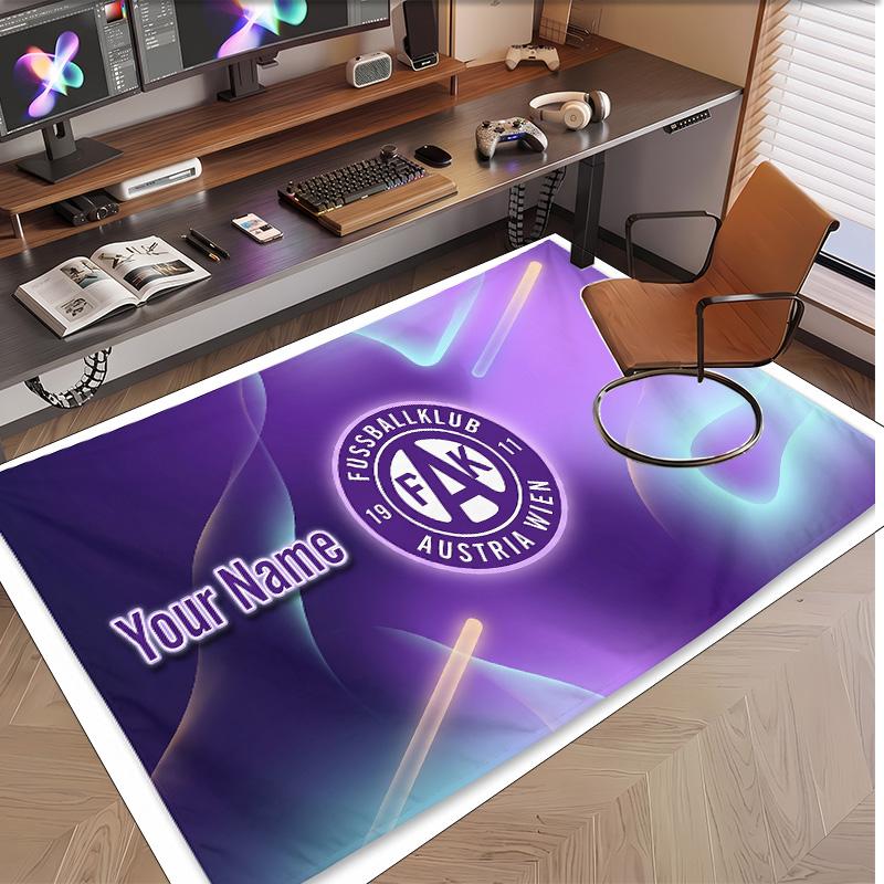 Personalized Crystal Velvet Carpet Austria Wien FC Pattern Non Slip Floor Rug