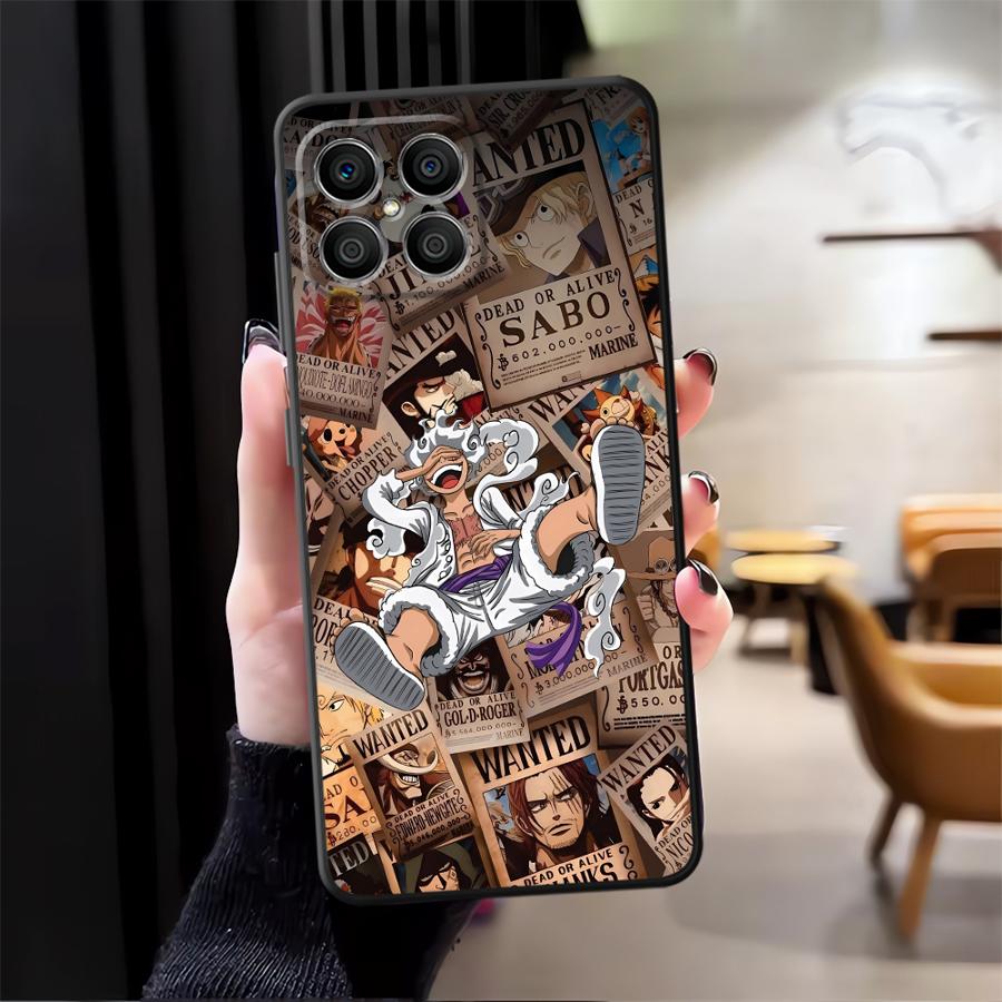 Ones Pieces Luffys Anime Black Soft Phone Cover Case for Honor X8 200 400 Lite X7 70 X6 8X 90 X5b Magic5Lite X9a