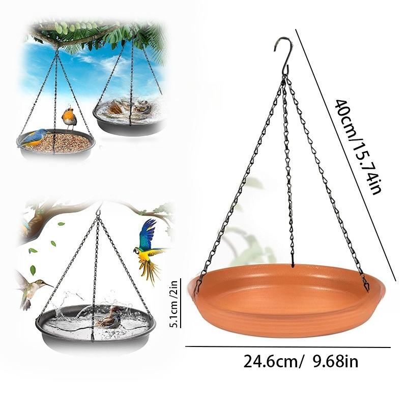 1PC Hanging bird bath tray/bird feeder, garden bird bath tray/wildlife feeder suitable for outdoor garden/terrace decoration