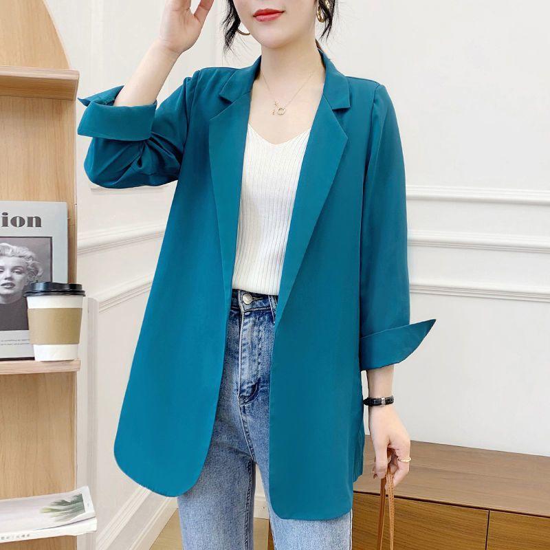 Kleiner Anzugjacke für Damen Koreanischer Sommer Dünn Locker Chiffon Anzugoberteil Sonnenschutzjacke