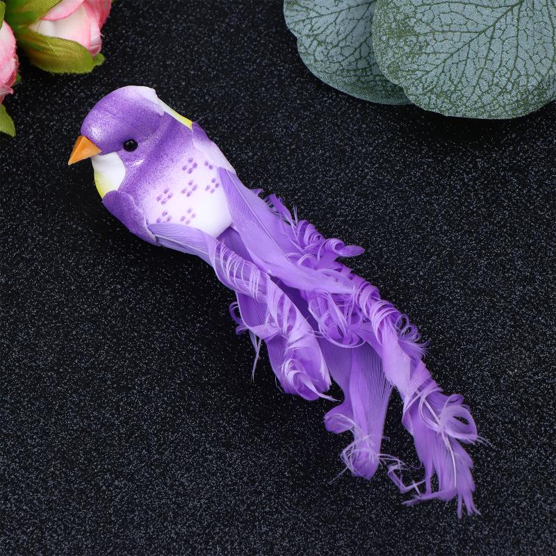 1Pc Random Simulation Swallow Tail Bird Clip Handmade Bird Plant-decorated Artificial Bird Handicrafts For Ornament