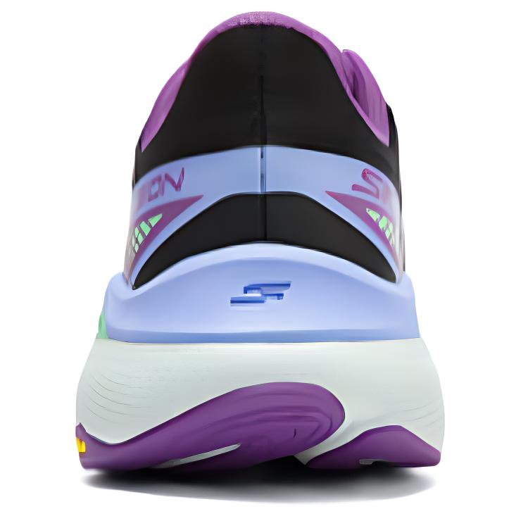 Skechers Max Cushioning Propulsion Comfortable Breathable Support Low Top Running Shoes Women Sneaker Black Purple 128901-BKPR