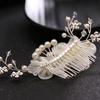 Wedding Hair Comb Flower Hair Ornaments Bride Hair Comb Pearl Rhinestone Headpiece For Women Girls Headdress Floral Jewelry