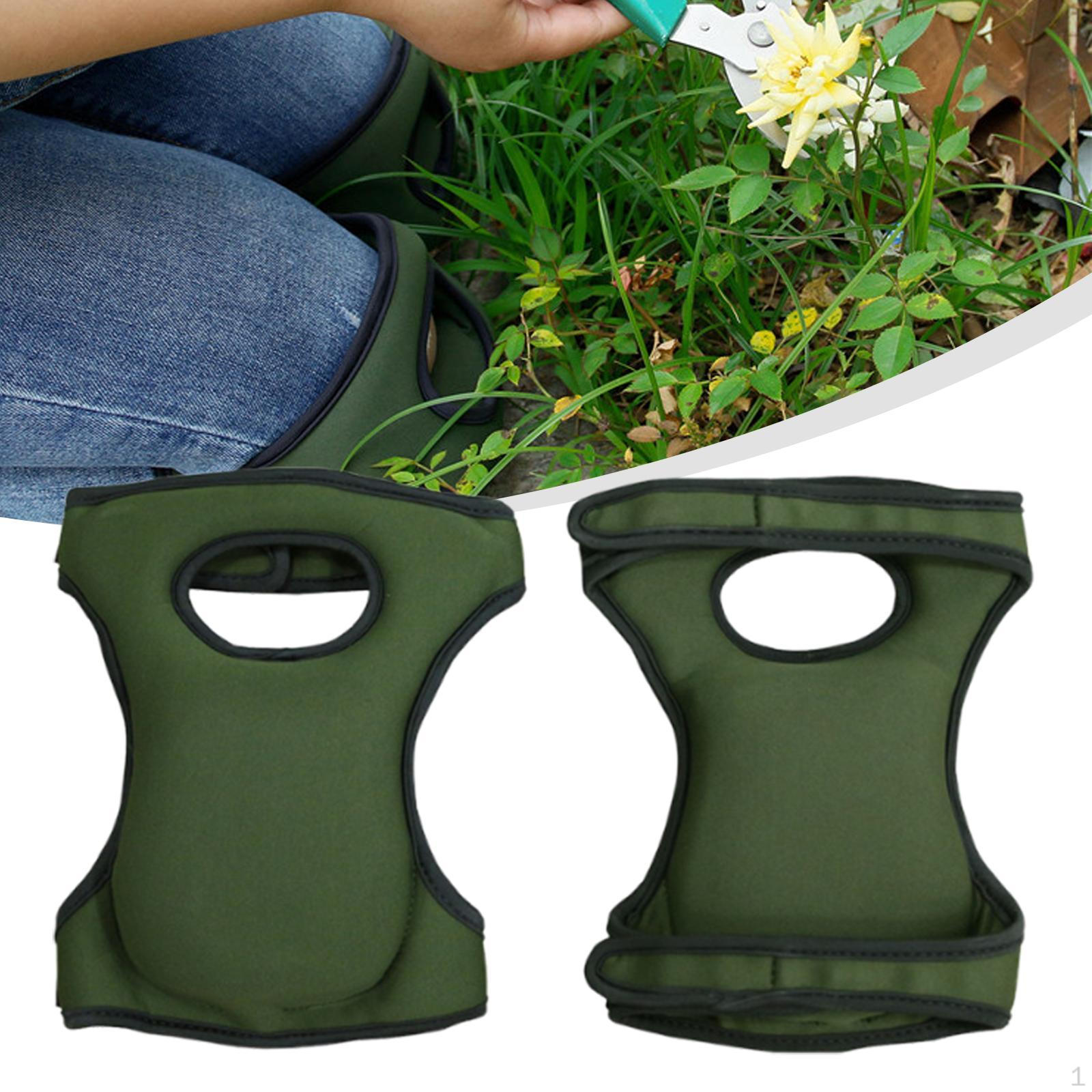 

2 Pieces Garden Knee Pads Adjustable Strap Flooring Kneepads Protectors for Athletes зелёный