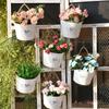 Home Decoration Iron Planter Hanging Metal Bucket Flower Pot Wall Mounted