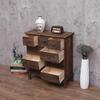 American Retro Country Solid Wood Storage Cabinet: Seven-Drawer Chest for Living Room or Bedroom.