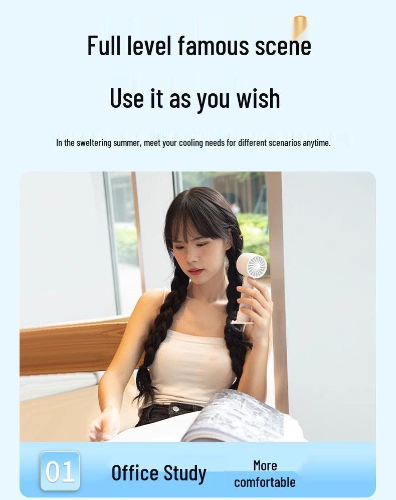 Portable Mini USB Fan: Silent Handheld & Desktop Personal Cooler