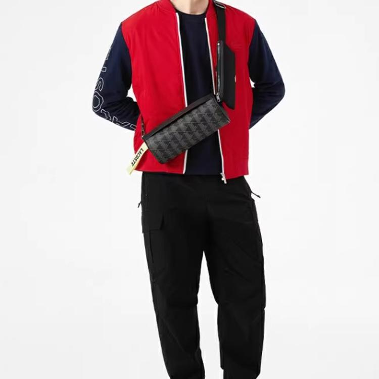 Lacoste Fashion Trend Print Pvc Shoulder Crossbody Bag Men bags Black NU3675HJ-103939