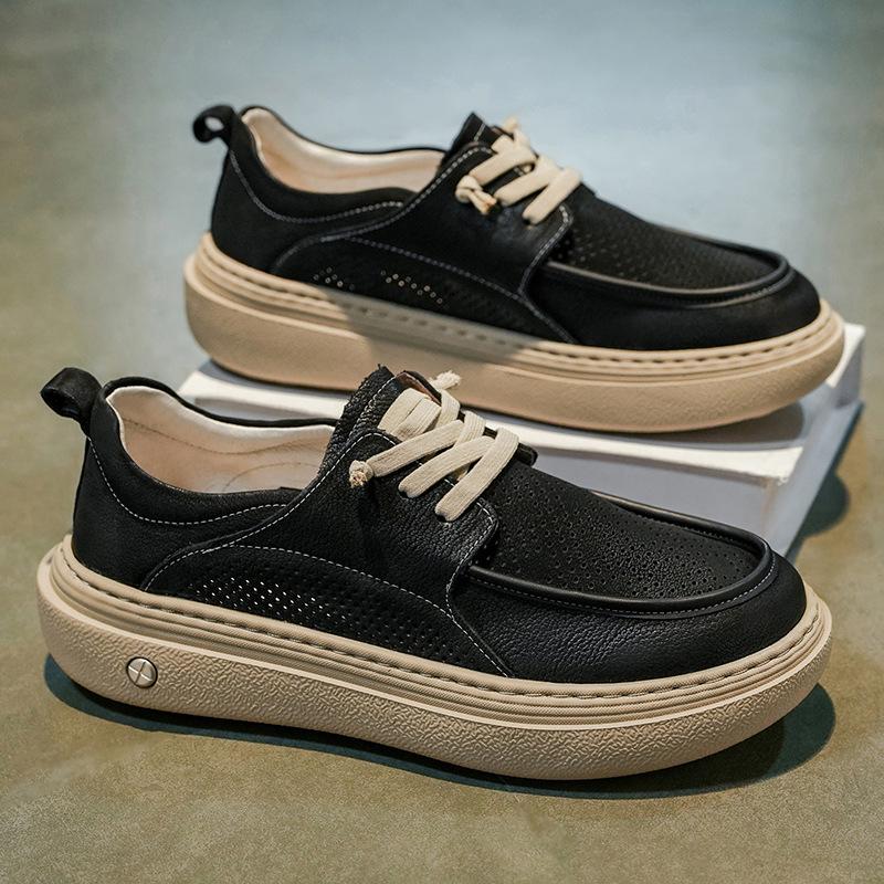 Mens Canvas Shoes 2025 Summer New Comfortable Loose Versatile Tooling Shoes Platform Height Increase Casual Sneakers Men