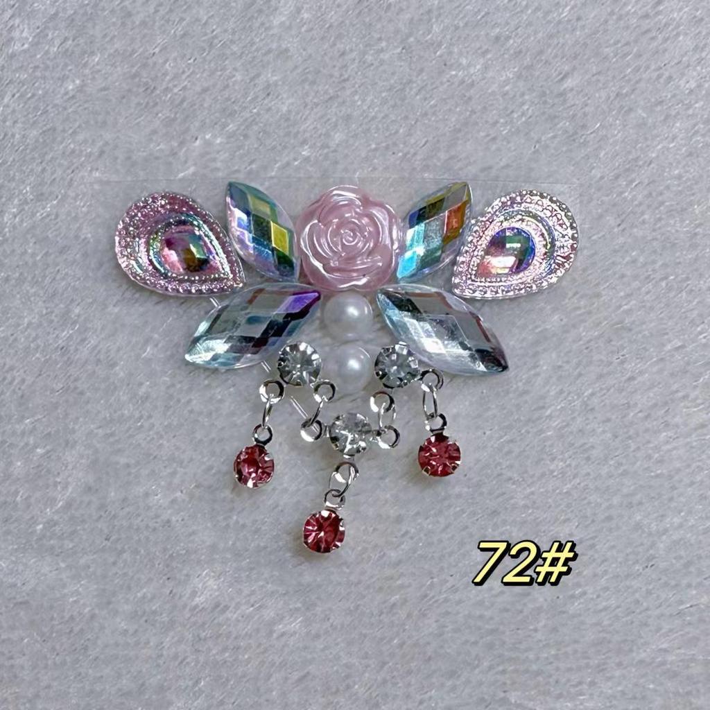 Self-Adhesive Children's Colorful Eyebrow Stickers for Stage Performance and Princess Makeup with Ancient Costume Style Tassels.