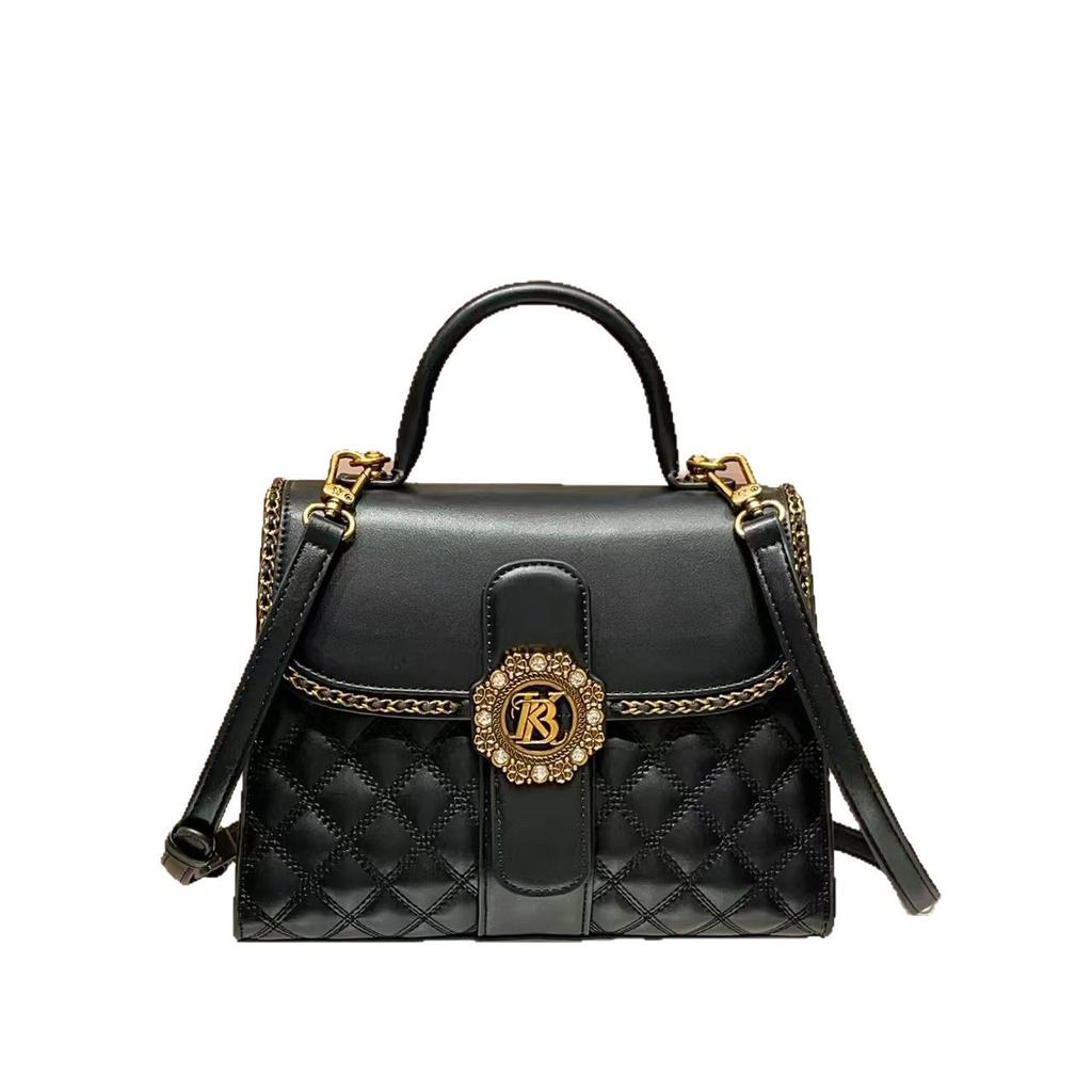 Exquisite Genuine Leather Simple Small Square Bag, Women's Crossbody Bag, New Trendy and Versatile Single Shoulder Handbag