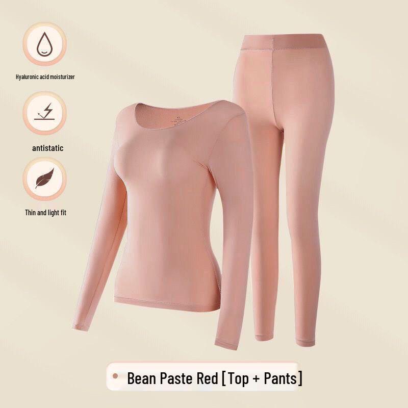 Women's Ultra-Thin Thermal Underwear Set with Hyaluronic Acid for Autumn