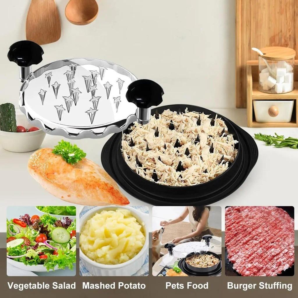 Strumento per sminuzzare il pollo, separare la carne dal petto, macinare la macchina con coperchio per sminuzzare pollo, maiale, manzo