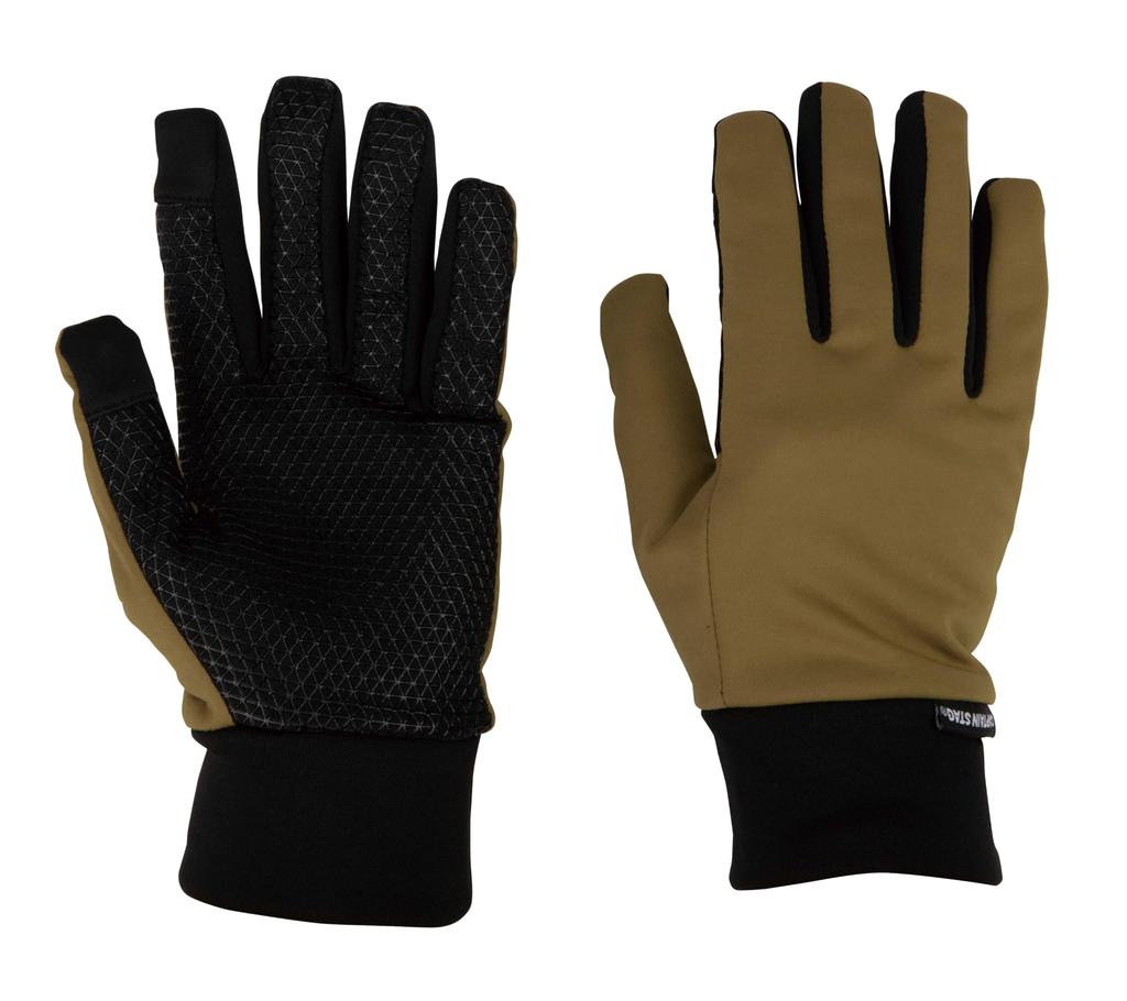 Captain Stag Smartphone Size Khaki UX-1252 Gloves, Windproof, Cold-Resistant, Lightweight, Compatible, L,