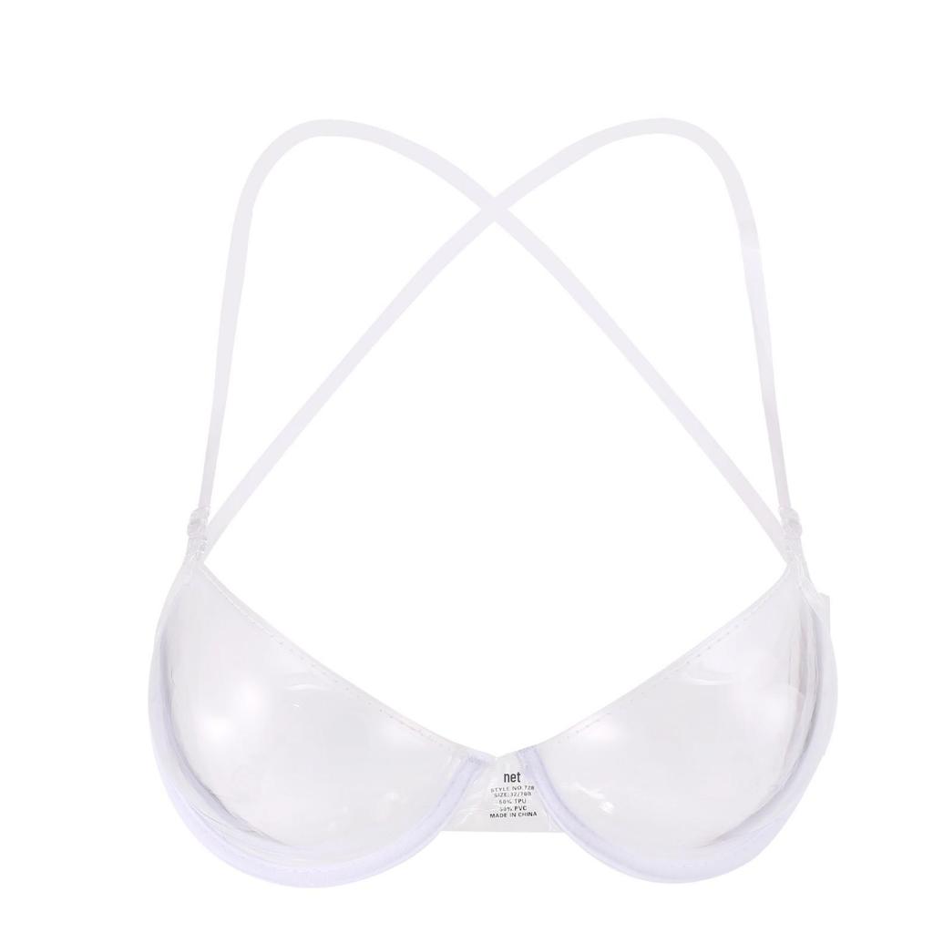 Clear TPU Invisible Shoulder Strap Bra - Washable & Disposable Lingerie for Women