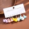 20 Pcs Cartoon Animal INS Earring Set For Women Simple Colorful Temperament Lovely Resin Fruit Drop Earring Trendy Jewelry Gifts
