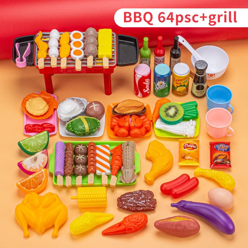 Cross-Border Kids' BBQ Play Set: Simulation Food & Kitchen Toys for Children