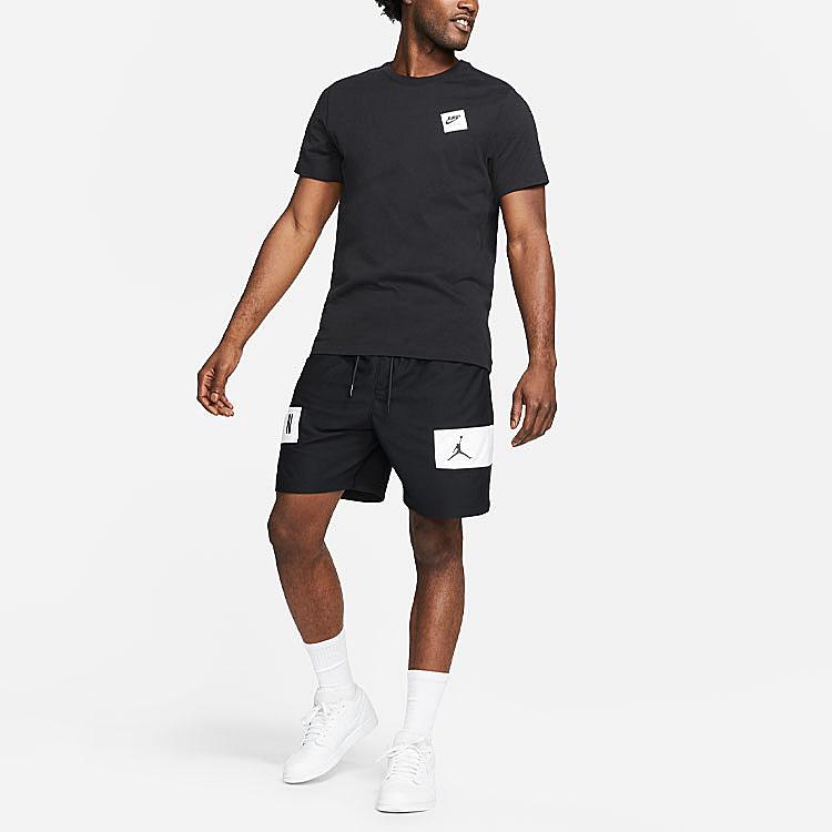 Jordan Dri-Fit Contrast Quick-Dry Knit Basketball Shorts Men Bottoms Black CZ4772-010