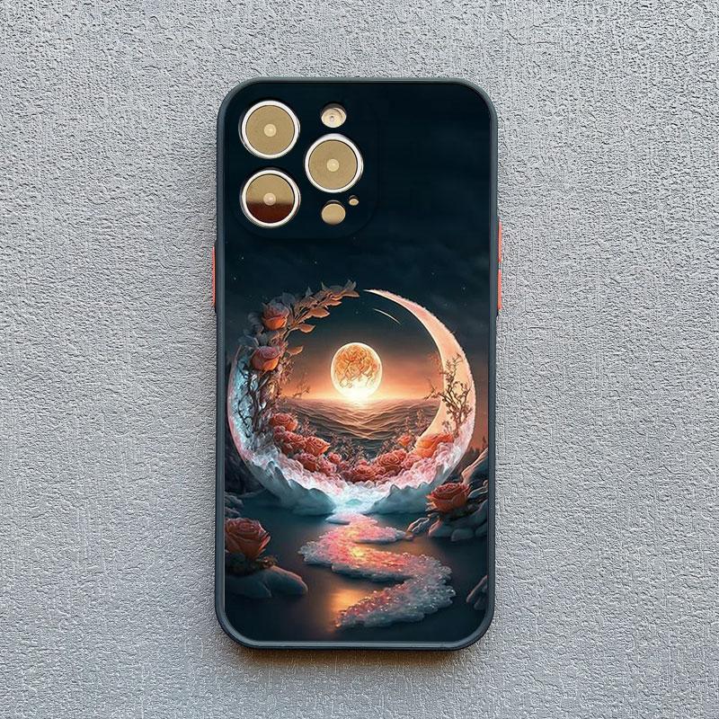 The Starry Night Art Aesthetic Beach Night View Phone Case For iPhone 17 16 15 11 Pro Max Plus XS X XR 13 12 Pro Max Mini Cover