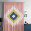 Bohemian Moroccan Pink Window Tulle Curtains for Living Room Bedroom Hotel Luxury Decoration Sheer Curtains