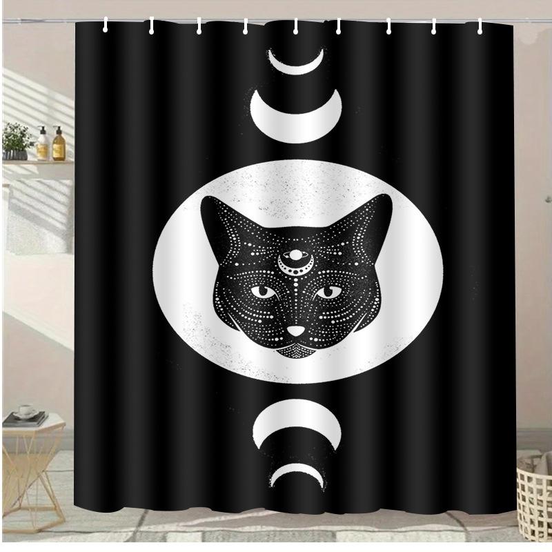 Sun Glasses, Octopus Washable Dirt-Resistant Shower Curtain Shower Head Waterproof Polyester Bath Curtain For Home Decor
