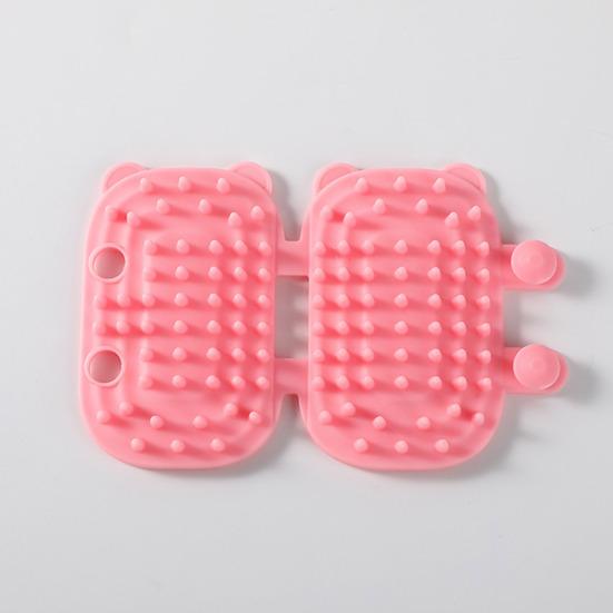 Cat Hair Removal Massage Brush Pineapple Cat Ear Shape Table Leg Scratching Tool Soft Double-Sided Comb for Dogs Cats Self Cleaning