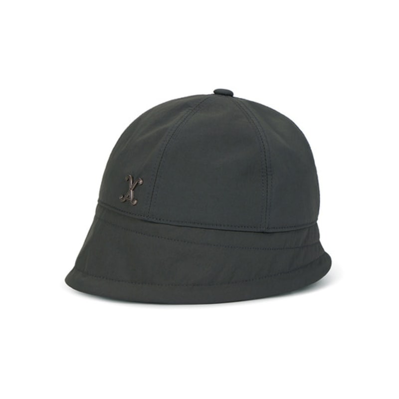 VARZAR VA Curved Studded Nylon Bonnet Hat Charcoal