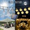 LED Solar String Lights Outdoor Leds Waterproof Crystal Globe Lights with Modes Garden Light for Patio Party Tree Decor