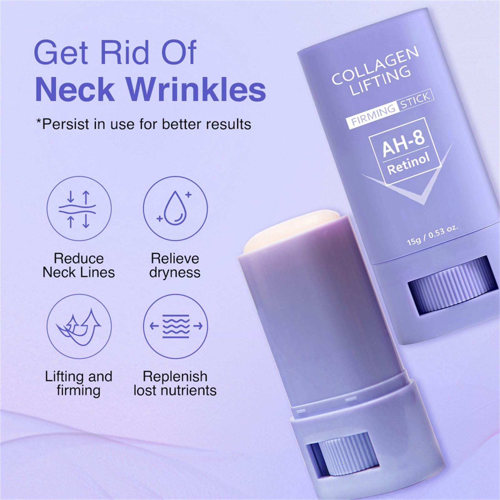 

Collagen Retinol Neck Cream Stick 15g Moisturizing And Hydrating Neck Lines Daily Massage Moisturizing Care Stick One Size