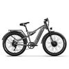 26" 1500W Shengmilo S600 Universalus Miesto Elektrinis Dviratis su Galiniu Bagažu, 48V17.5Ah, PAS Nuvažiuojamas Atstumas 80km, Pilna Pakaba, Shimano 7-Bėgių Trekingo Elektrinis Dviratis