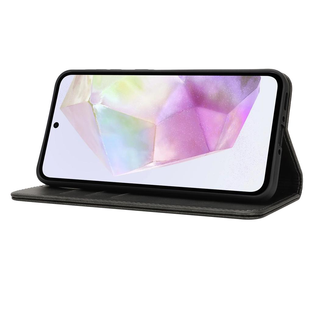 For Samsung Galaxy A56 5G/A36 5G Case PU Leather Calf Textured Magnetic Closing Smart Phone Cover