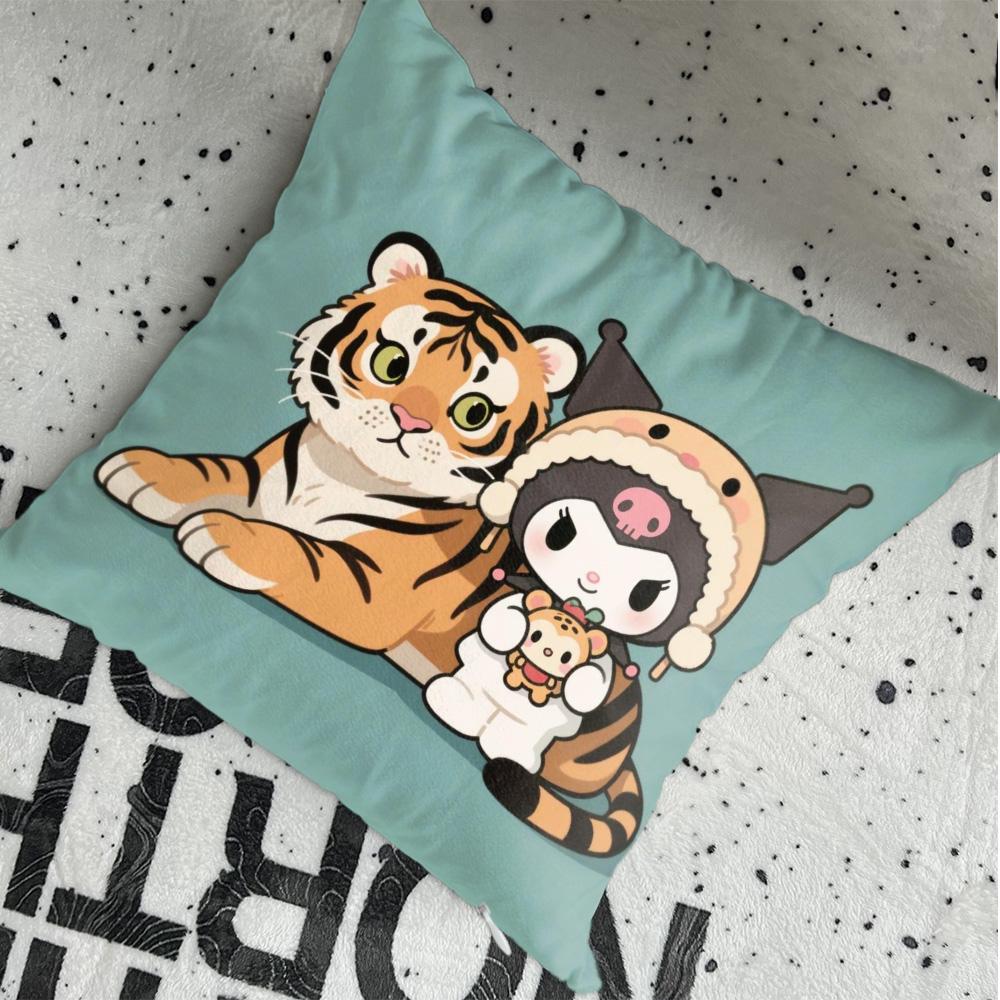 Kawaii K-Kuromi Cushion Covers 45X45 Cushions Cover Pcute Christmas Decoration Decorative Pillow Ornamental Pillows Nordic