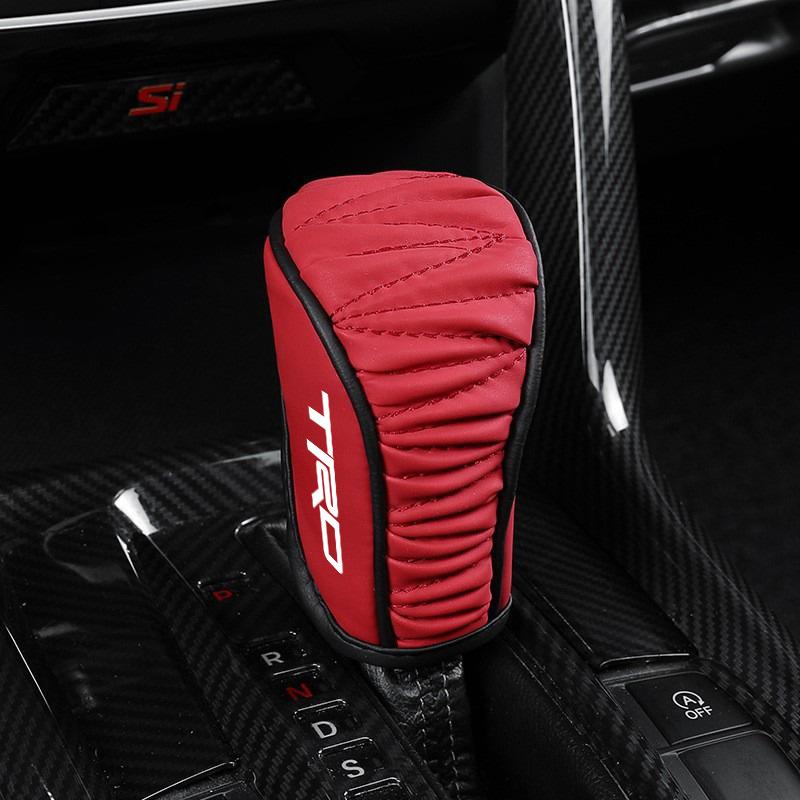 

Car Gear Shift Protector Cover Leather Car Shift Knob Cover For Toyota C-HR Camry TRD Crown GR Yaris RAV4 Mirai Prius Accessory