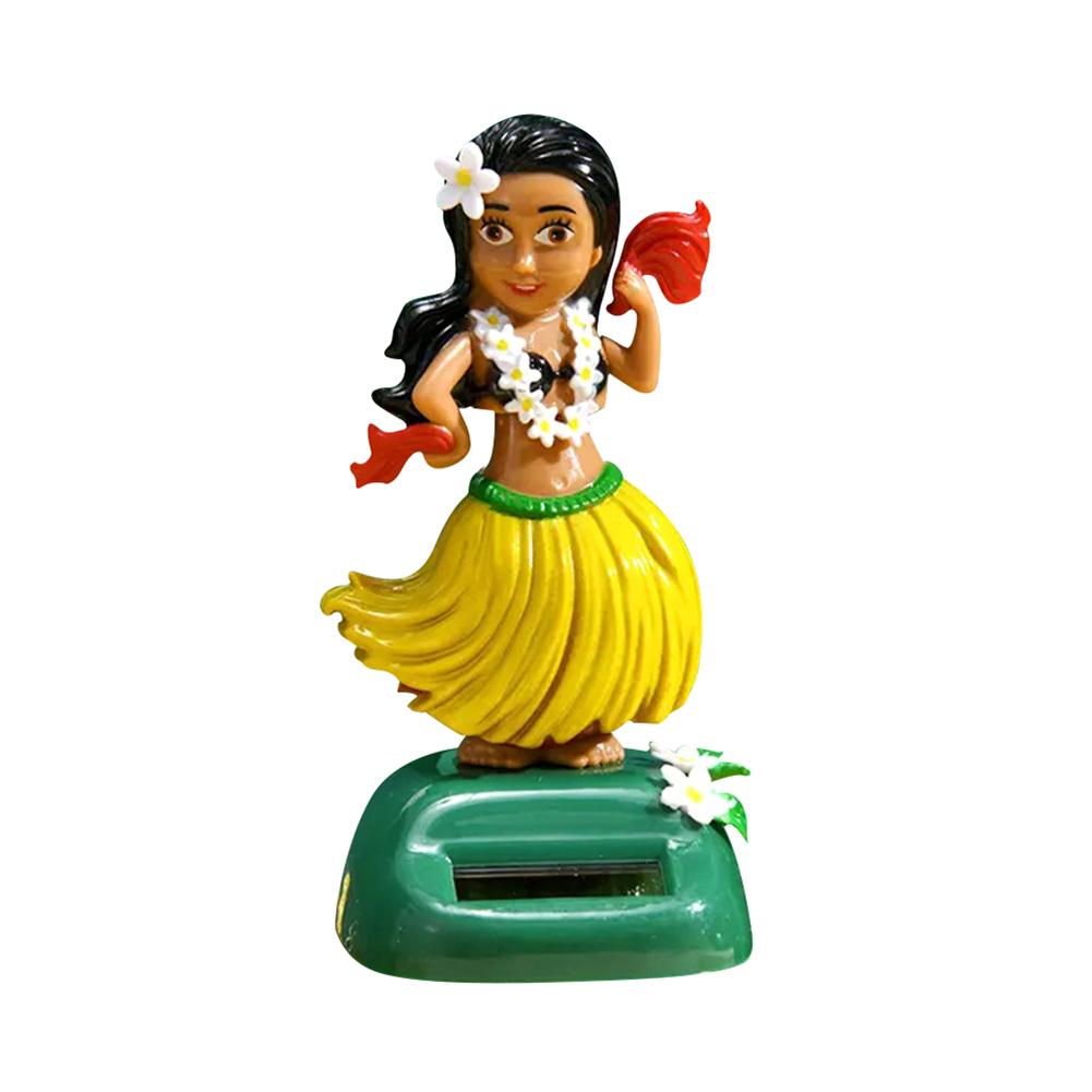 Solar Dashboard Hawaii Dancing Girl Car Dashboard Decorations Dancing Figure Toy Hawaiian HulaShaking Head Dancer Ornaments