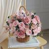 Colorful Artificial Peony Flowers Landscape Silk Hydrangea Bridal Bouquet  Wedding Arrangements