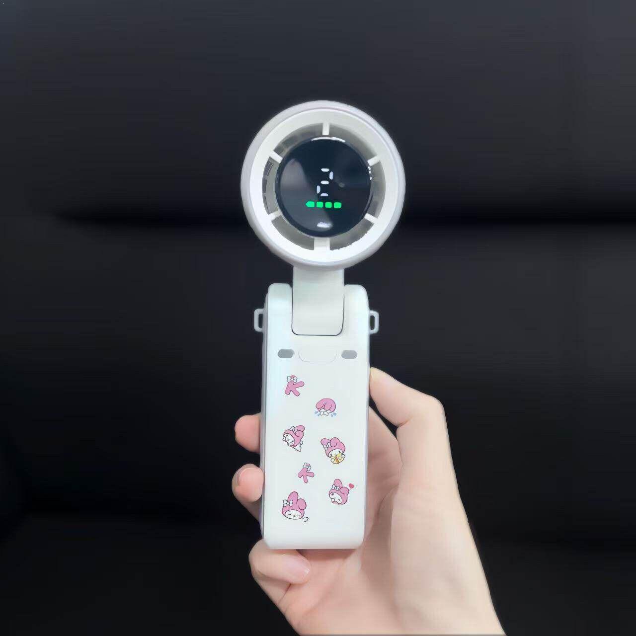 Hello Kitty Silent Turbo USB Fan - Portable Handheld Cooling for Outdoor & Classroom Use 3600mAh (12000 RPM)
