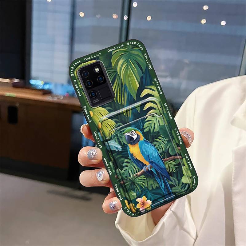 Graffiti Anti-knock Phone Case For Oukitel C21 Waterproof Anti-dust Back Cover Cute Soft Case Cover TPU Card Slot