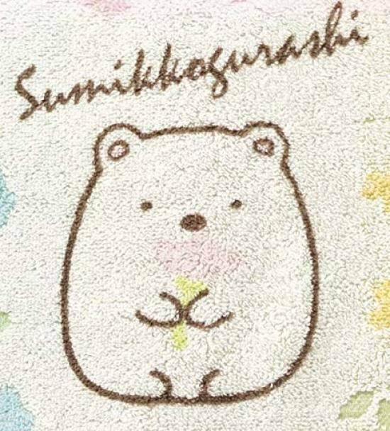 Marushin Face Sumikko Gurashi Flower 3 Sizes 6575006500 Towel, Corner, Cotton, Available,