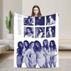 Katseye Kpop Knitted Blankets Fleece Sophia Lara Megan Ultra-Soft Throw Blankets for Car Sofa Couch Bedspread